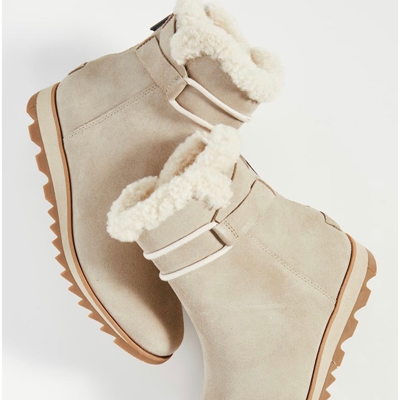 New Sorel Women’s Harlow Suede & Shearling Boots - Picture 3 of 12